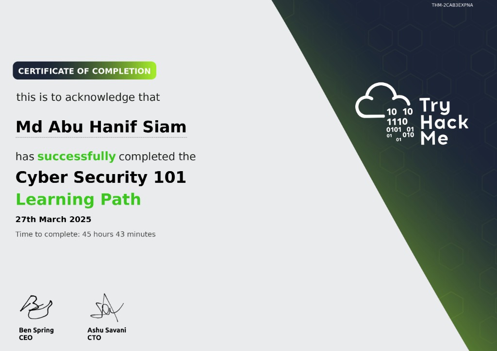 Cyber Security 101 Learning Path