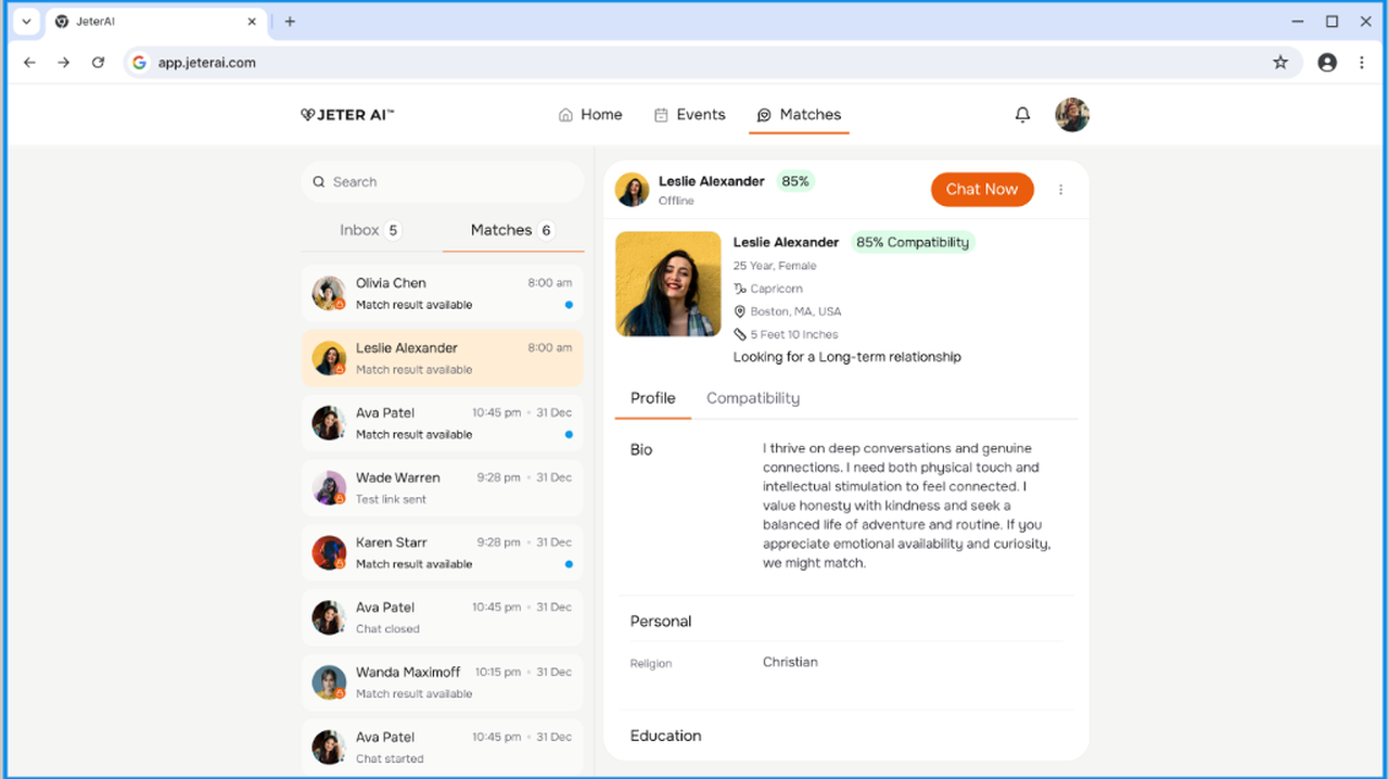 Jeter AI Desktop UI 2
